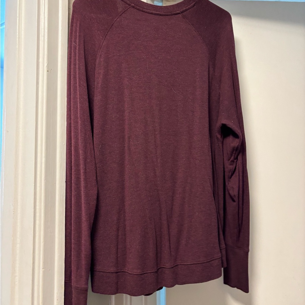 Athleta Deep Red Knit Top